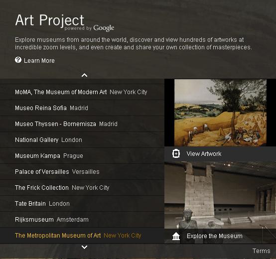 Art Project visita museos y obras online