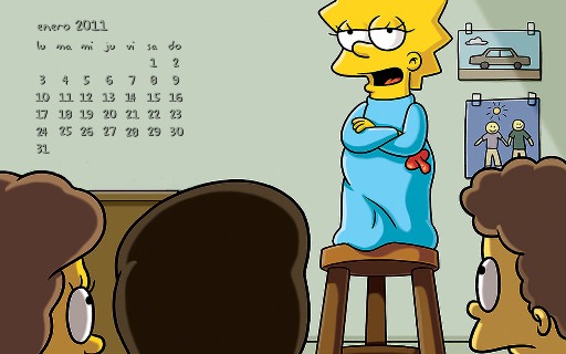 Calendario Simpsons 2011 - enero