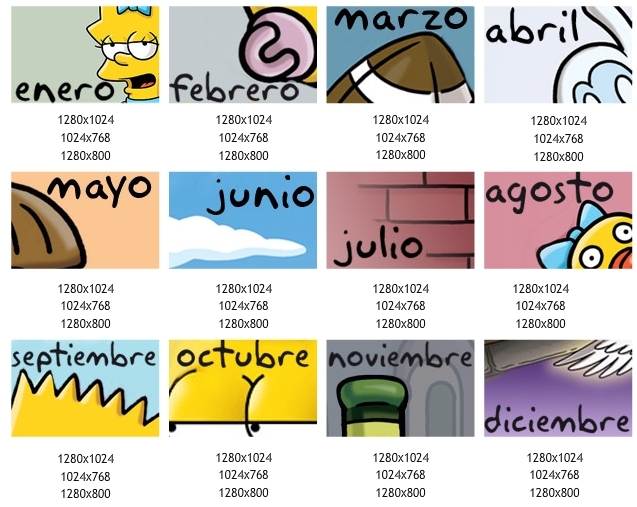 Calendario Simpsons 2011