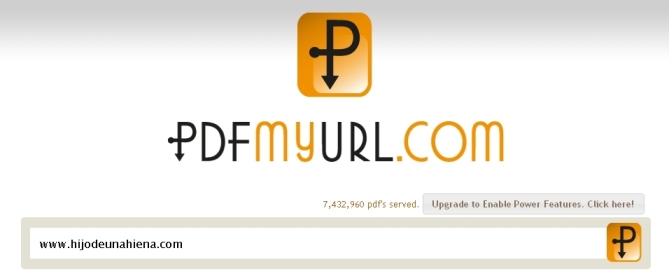 PDFmyURL convierte y guarda cualquier web en PDF