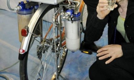Potabiliza agua con una bicicleta