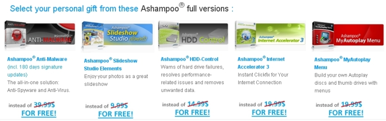 Descarga gratis Ashampoo Anti-Malware, Ashampoo Slideshow Studio Elements, Ashampoo HDD-Control,Ashampoo Internet Accelerator 3 y Ashampoo MyAutoplay Menu full completos