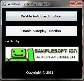 Como desactivar la reproduccion automatica en Windows 7 con Windows 7 Auto Play Disabler