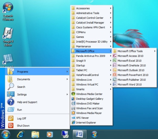 Ver Menu de inicio clasico en Windows 7
