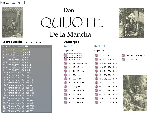 Descargar o escuchar el audiolibro del Quijote en español con voces reales