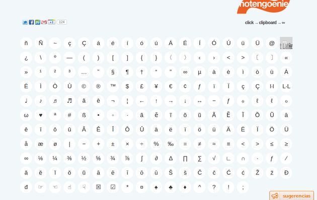 200 caracteres especiales y simbolos para copiar y pegar con NoTengoEnie