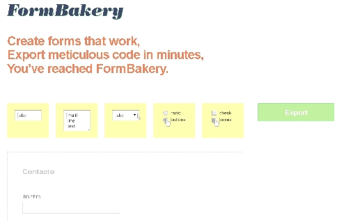 FormBakery - Crea formularios online gratis en html y css arrastrando y soltando