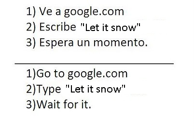 Busca ‘Let it snow’ en Google