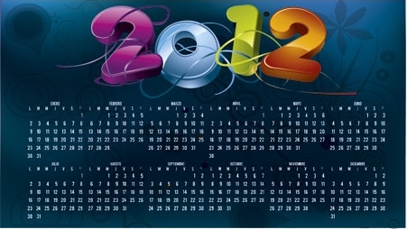 Descarga calendario 2012 vectorial