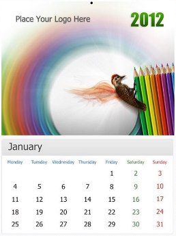 Descargar calendario 2012 en PSD para editar con Photoshop
