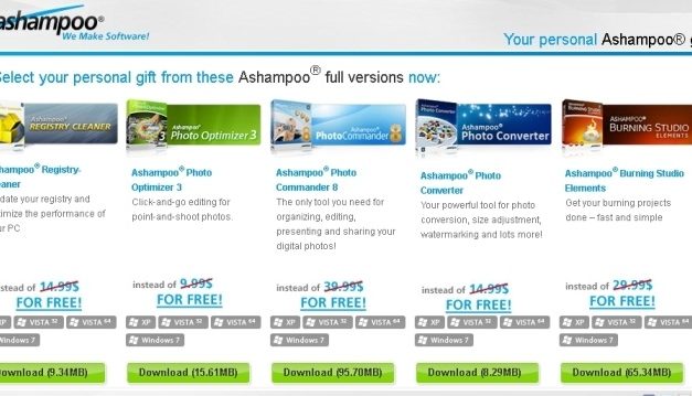 Descargar Software de Ashampoo gratis y legal