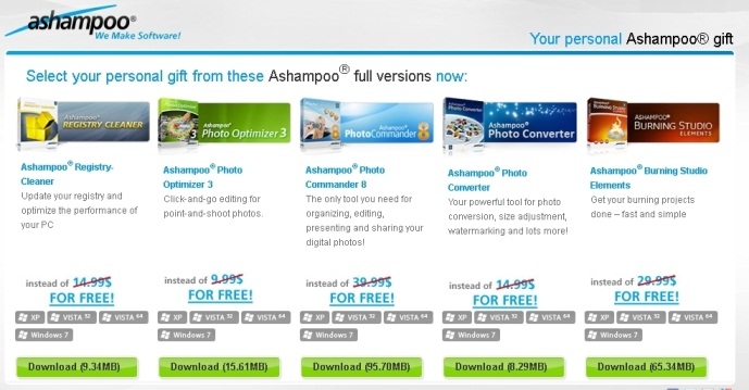 Descargar programas Ashampoo en espanol gratis y legal