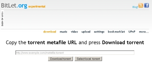 Como descargar archivos Torrent online sin instalaciones