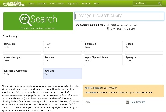 CC Search buscador de recursos Creative Commons