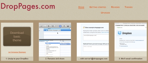 DropPages, alojar paginas web en Dropbox