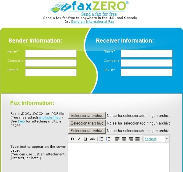 Enviar un Fax gratis por Internet con Fax Zero