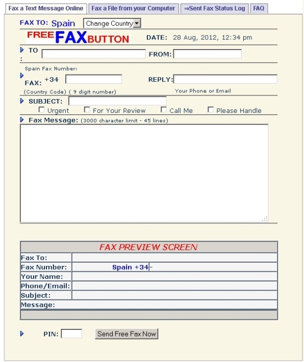 Enviar un Fax gratis por Internet con Free FAX Button
