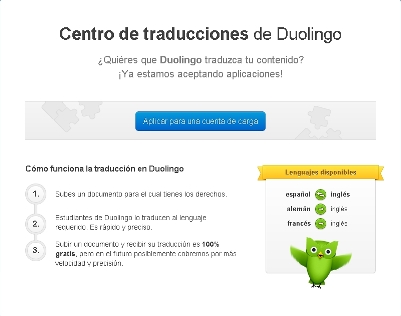 Subir archivos a Duolingo para que los traduzcan