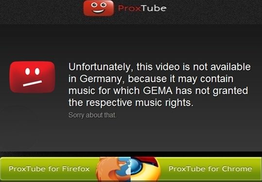 Ver videos de Youtube bloqueados por paises con ProxTube
