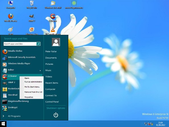Poner boton de inicio en Windows 8 con Vistart