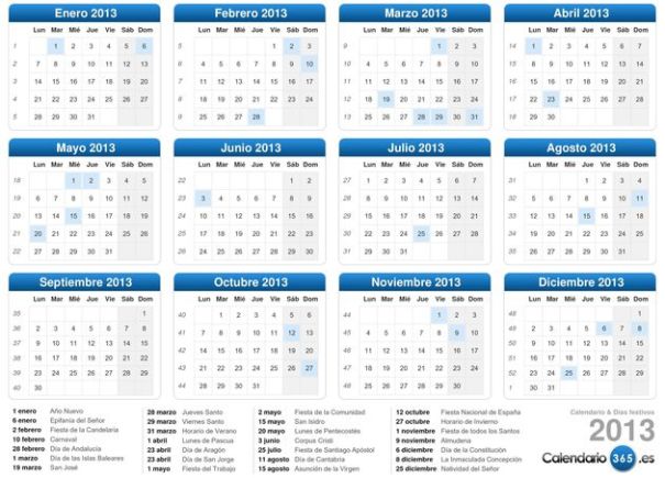 Descargar Calendario 2013 personalizable
